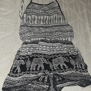 Black &white romper